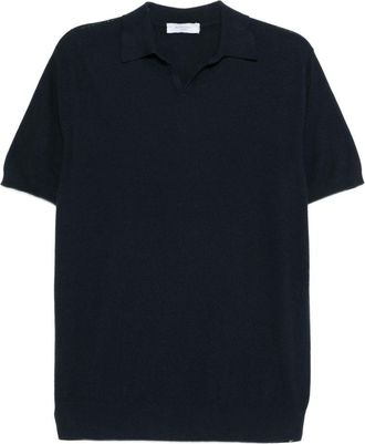 Boglioli Textured Knit Short-Sleeved Polo Shirt