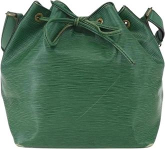 Louis Vuitton Pre-owned Bucket Bag - Dames - Vintage Tas - Groen - ONE Size - Leer - Vintage