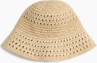 H&M Handmade straw bucket hat - Beige