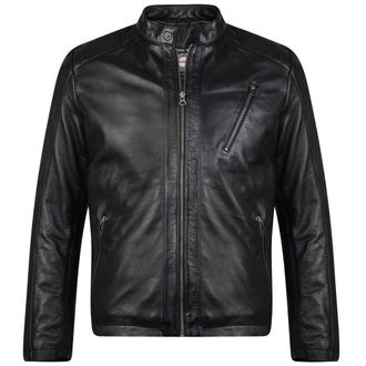 KAM Kam Leather Biker Jacket 5XL Black
