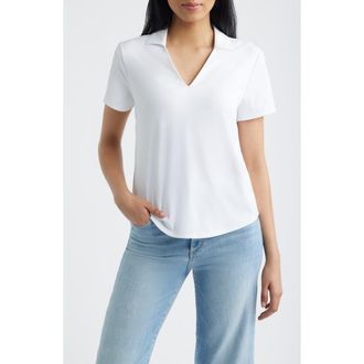 Tommy Bahama IslandZone Abby Johnny Collar Polo in White at Nordstrom, Size X-Small
