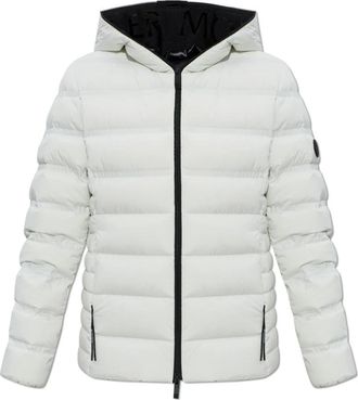 Moncler Alete Down Jacket - Dames - Gewatteerde jassen - Grijs - S - Leer - Jassen