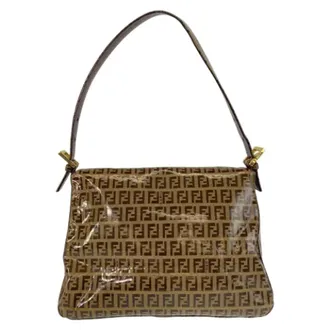 Fendi Pre-owned Shoulder Bags, female, Brown, Size: ONE SIZE Pre-owned Vintage Leather Shoulder Bag