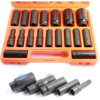 Trade Shop Trade Shop - Kit Set 18 Exagonales Bussole 1/2 Para Pistema Pneum&aacute;tico 10 - 32mm