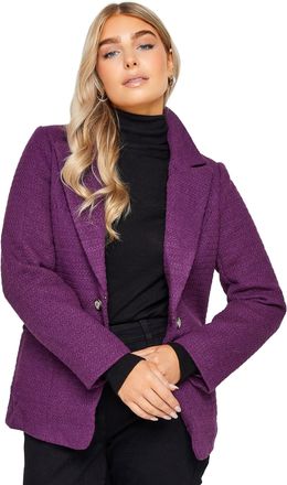 M&Co Womens Boucle Blazer - Womens Purple