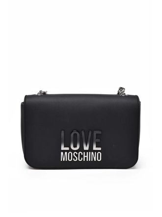 Love Moschino Black Rectangular Polyurethane Shoulder Bag