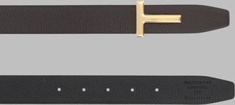 Tom Ford T Icon Buckle Leather Belt - Brown