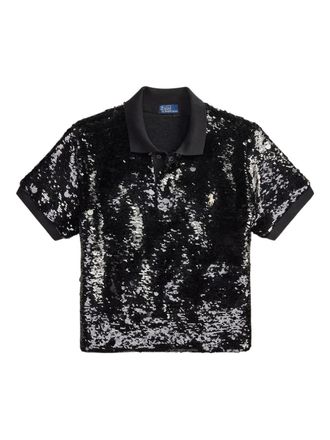 Polo Ralph Lauren sequin short-sleeve polo shirt - Black