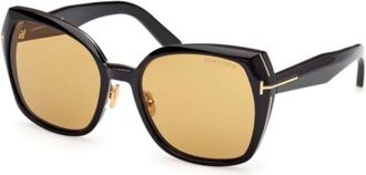 Tom Ford Elegante Zonnebril voor Modieuze Enthousiastelingen - unisex - Zonnebrillen - Zwart - 58 MM - Accessoires