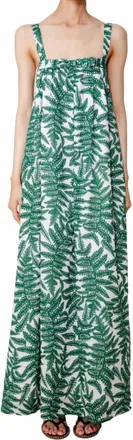 Du Paradis Mimosa Sun Maxi Dress In Green