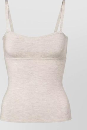 Max Mara fitted knit top soft texture spaghetti straps
