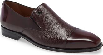 Mezlan Milani Cap Toe Slip-On in Burgundy Leather at Nordstrom, Size 10.5