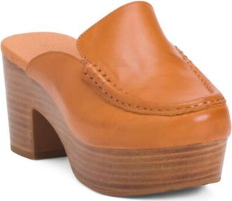 Chocolat Blu Womens Gem Heeled Mules In Cognac