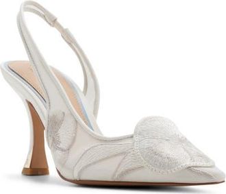 Ted Baker Ari Slingback Pointed Toe Pump in White at Nordstrom, Size 9.5