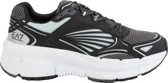 Emporio Armani Sneaker X8X236 Xk 424 - Heren - Sneakers - Zwart - 43 1/3 EU - Polyester - Schoenen