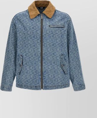 GCDS monogram jacket with all-over print and pockets