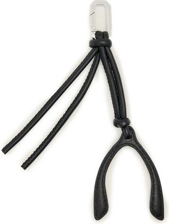 AllSaints Leather Wisbone Key Ring in Black at Nordstrom