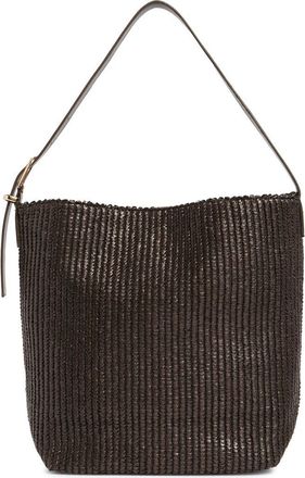 Urban Expression Woven Straw Shoulder Bag in Coffee at Nordstrom Rack