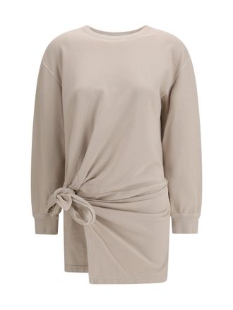 Isabel Marant Womens Fleece Dress Zae Beige Cotton