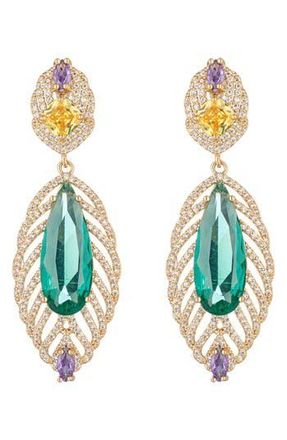 Eye Candy Los Angeles Billie CZ Statement Drop Earrings in Gold at Nordstrom Rack