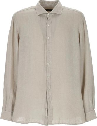 Fay Camicia - Heren - Casual Overhemden - Beige - M - Overhemden
