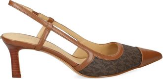 Michael Michael Kors Alora pumps met puntige neus en monogram - Bruin