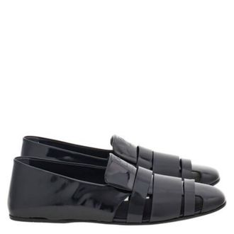 Ferragamo Dion Cutout Leather Loafers, Size 9