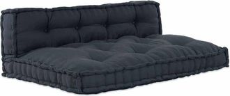 vidaXL Cojín para Sofá Pallet 2 pcs Antracita tela Vidaxl