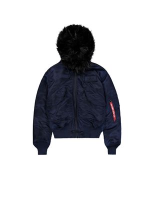 Alpha Industries Winterjacke ALPHA INDUSTRIES 45/P Hooded Custom, Herren, Gr. M, blau (ultra navy), Obermaterial: 100% Nylon; Futter: 100% Nylon; F&uuml;llung: 100% Polyest