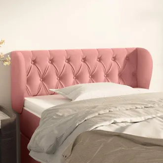 vidaXL Cabecero De Terciopelo Rosa 103x23x78/88 Cm Vidaxl