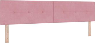 vidaXL Cabecero Con Luces De Tiras Led Rosa 100 Cm Terciopelo Vidaxl