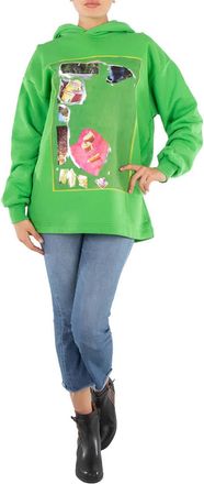 Acne Studios Digital Print Hooded Sweatshirt In Green