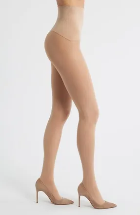 Hue Yoga Waist Opaque Tights in Natural at Nordstrom, Size 1