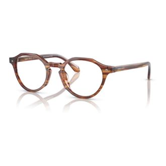 Giorgio Armani Glasses, unisex, Brown, Size: 49 MM Striped Brown Eyewear Frames AR 7264U