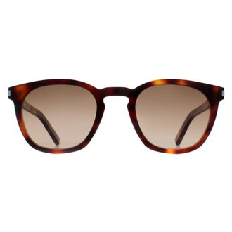 Saint Laurent Round Unisex Havana Brown Gradient SL28 - One Size
