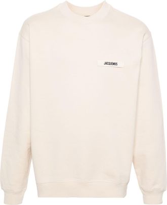 Jacquemus Le Sweatshirt Gros Grain cotton top - men - Cotton - S - Neutrals