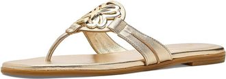 Lilly Pulitzer The Lilly Sandals Womens Sandals Gold Metallic : 8.5 M, Leather
