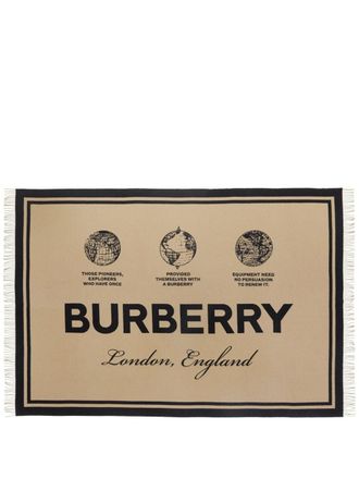 Burberry Coperta Label con effetto jacquard - Toni neutri