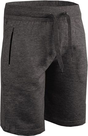 Generic Mens Plain Sweat Shorts Fleece Zip Pockets Gym Running Jogging Summer Joggers S, M, L, XL (UK, Alpha, M, Regular, Regular, Charcoal)