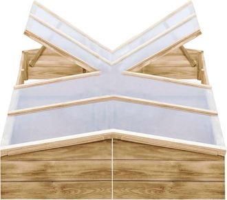vidaXL Vidaxl - Invernadero De Madera De Pino Impregnada 2 Uds 200x50x35 Cm