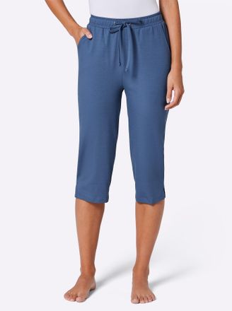 Feel Good Jogginghose FEEL GOOD, Damen, Gr. 36/38, Normalgr&ouml;ssen, blau (jeansblau), 95% Baumwolle, 5% Elasthan, unifarben, Hosen Jogginghose