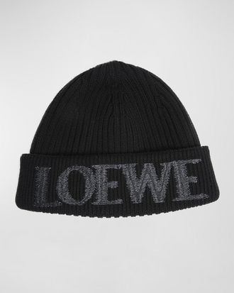 Loewe Blurred Logo Wool Beanie