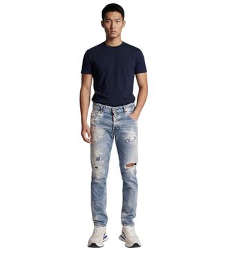 Dsquared2 Blue Slim Distressed Jeans