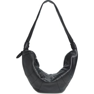 Christophe Lemaire Large Croissant Leather Bag in Black at Nordstrom