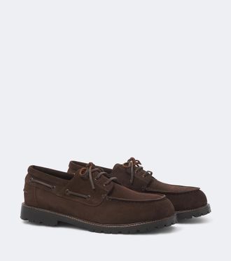 STUDIO NICHOLSON Guston suede boat shoes