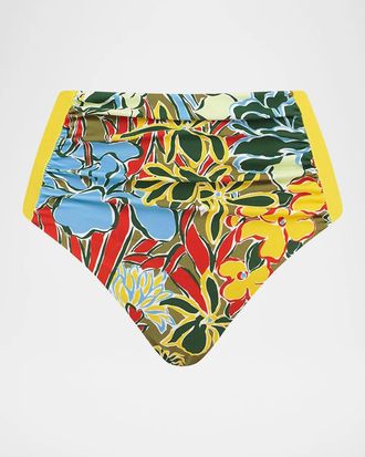 Alemais Solstice Floral High-Rise Bikini Bottom