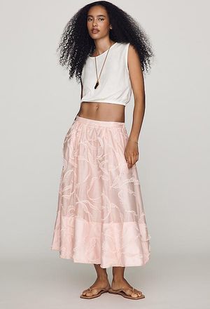 Maeve Jacie Textured Midi Skirt