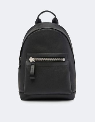 Tom Ford Mens Soft Grain Leather Bucklet Backpack Black - Size: OS