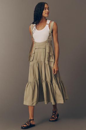 Pilcro Washed Denim Pinafore