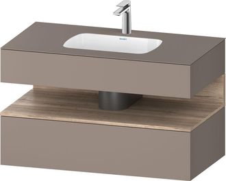 Duravit Qatego Lavabo Encastrado Con Base De Lavabo Consola, - Duravit